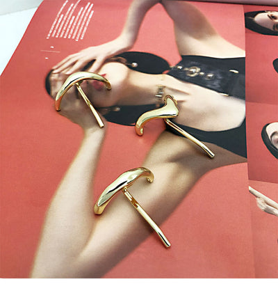 women's retro solid color alloy plating hair buckle