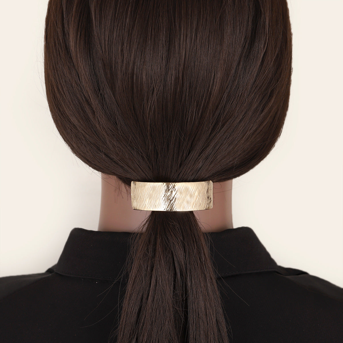 simple style solid color alloy plating hair clip