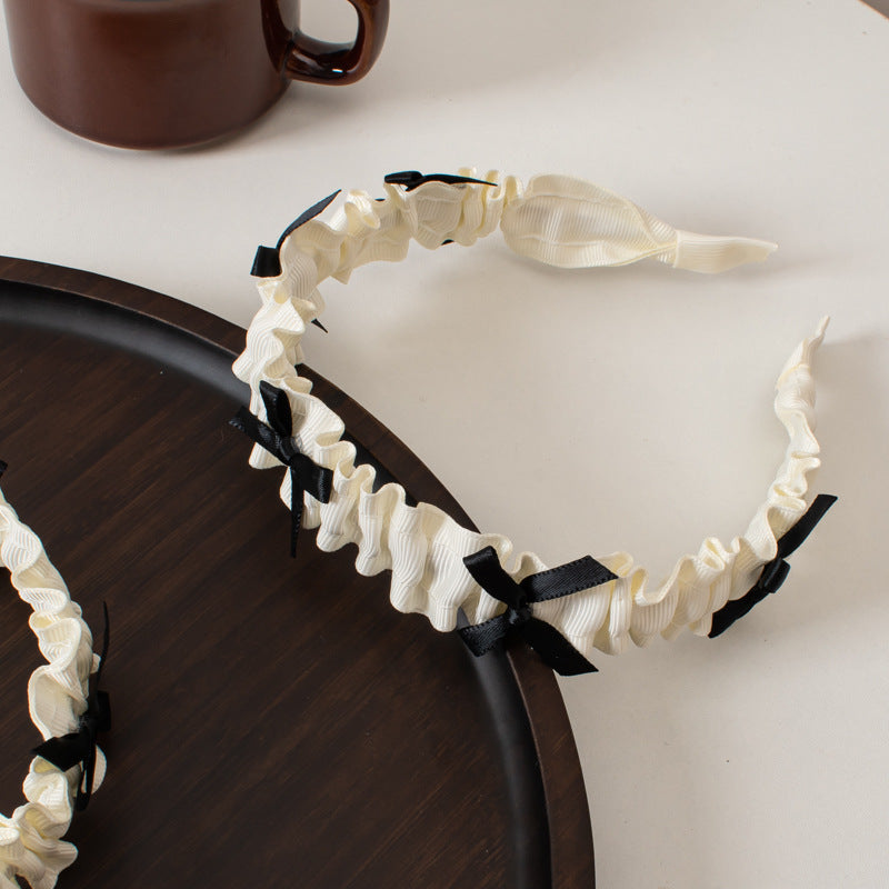 Women's Sweet Simple Style Bow Knot Cloth Pleated Hair Band