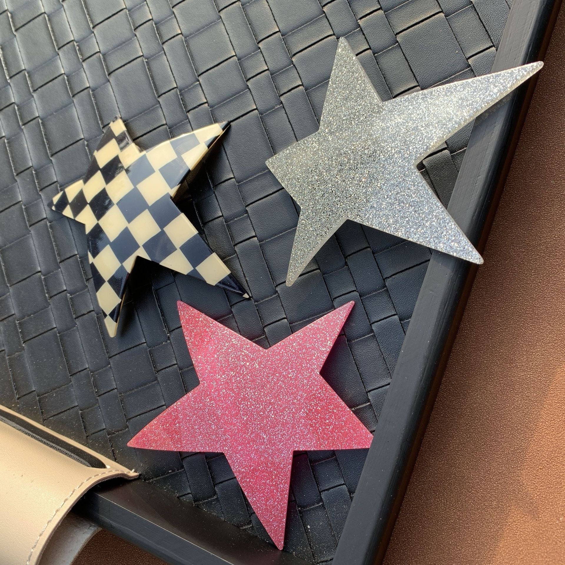 y2k tie dye star acetic acid sheets hair clip