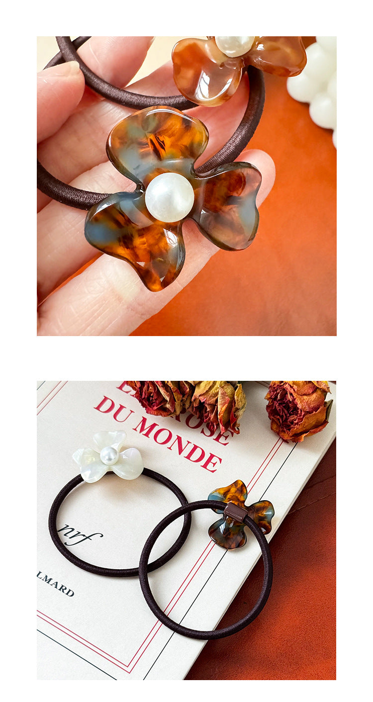 Women's Simple Style Classic Style Flower Plastic Cloth Flowers Hair Tie