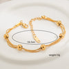 Simple Style Geometric Titanium Steel 18K Gold Plated Bracelets In Bulk