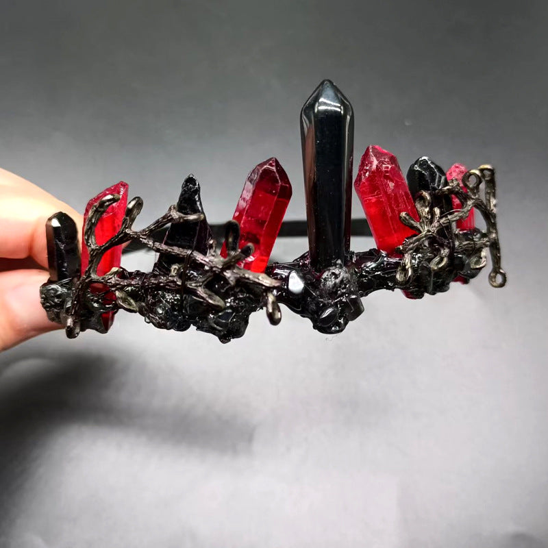 women's retro square crystal inlay crystal hair band