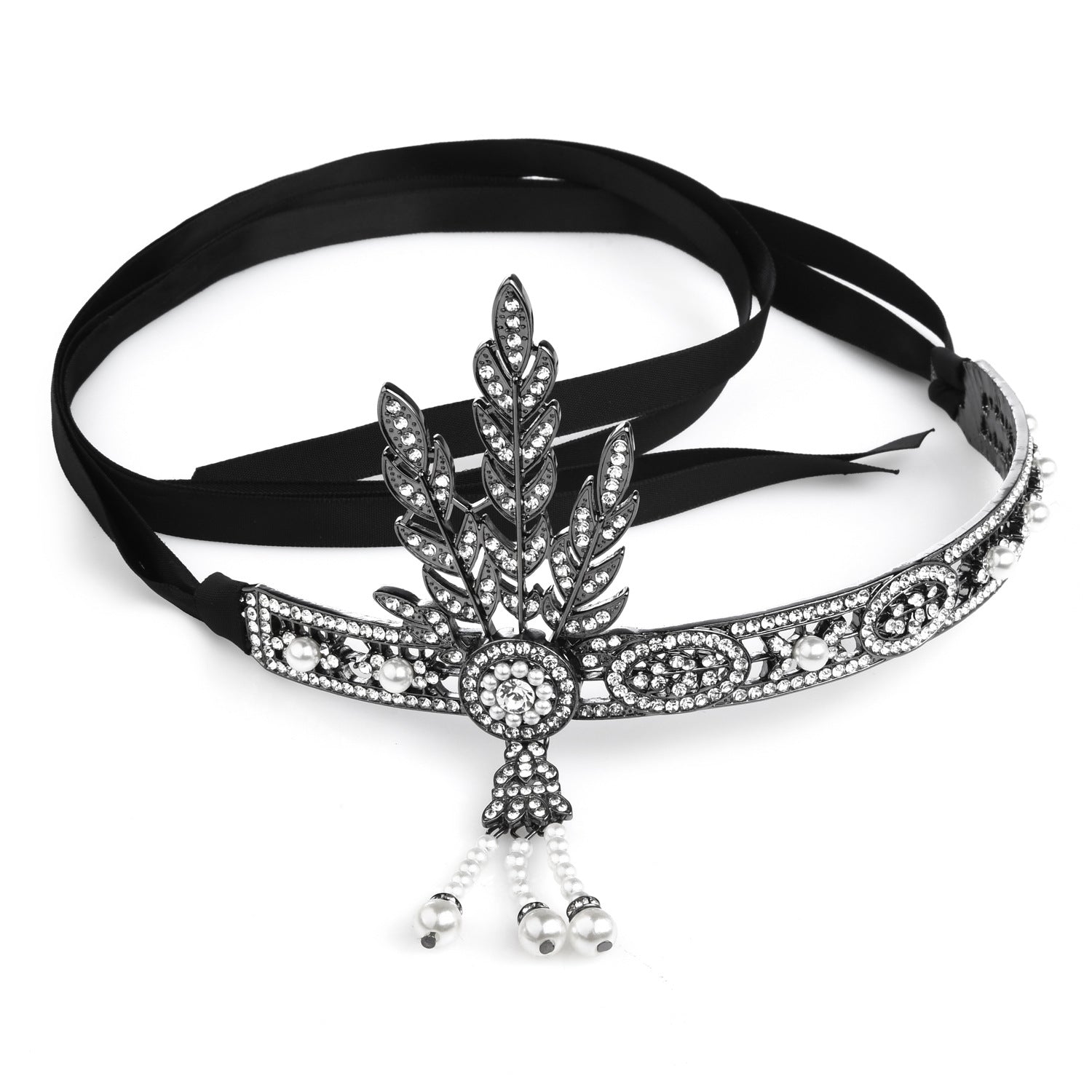 Women's Retro Solid Color Cloth Zinc alloy Inlay Rhinestones Hair Band
