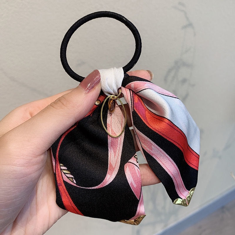 Women's Simple Style Printing Cloth Hair Tie