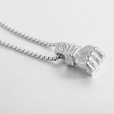 Jewelry Retro Fist Titanium Steel Plating Pendant Necklace