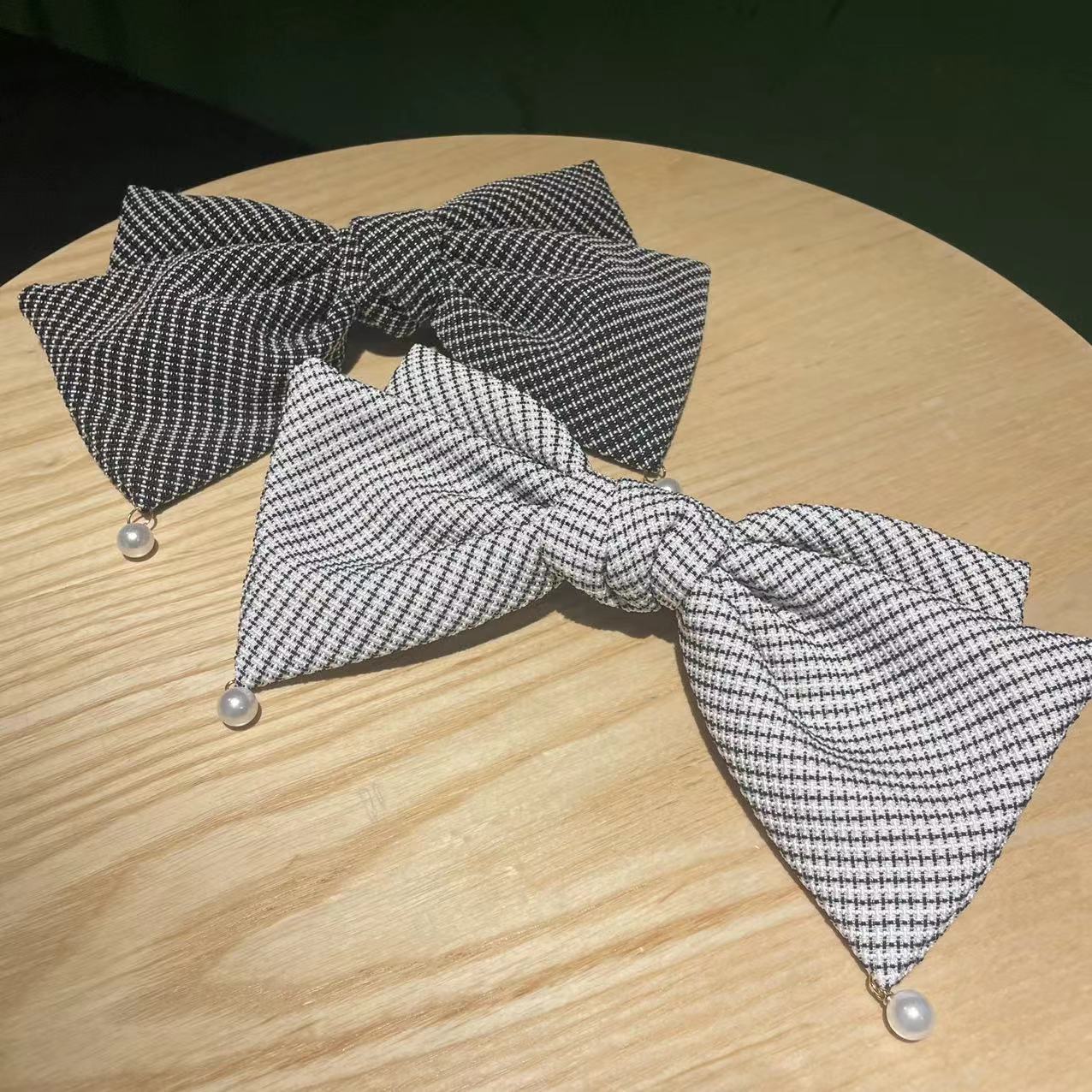 elegant solid color cloth bowknot hair clip