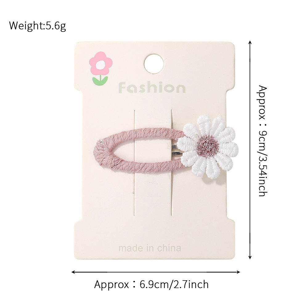 Kid'S Sweet Flower Cloth Hair Clip