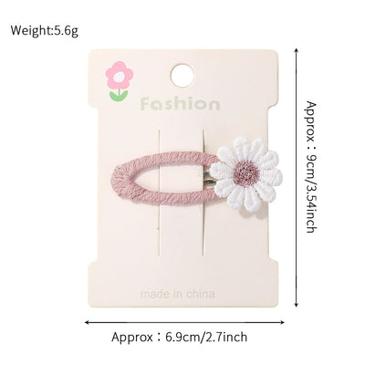 Kid'S Sweet Flower Cloth Hair Clip