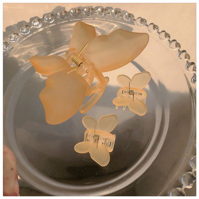 Women's Sweet Butterfly Plastic Stoving Varnish Hair Claws
