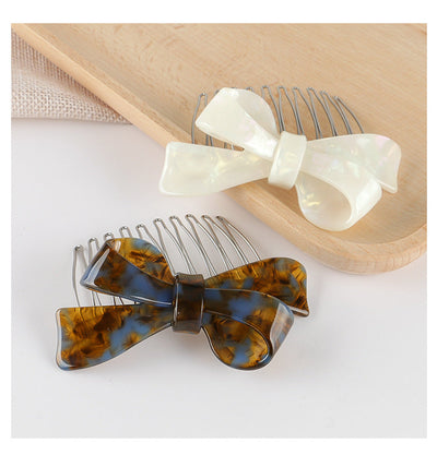 Women's IG Style Simple Style Bow Knot Leopard Alloy Insert comb