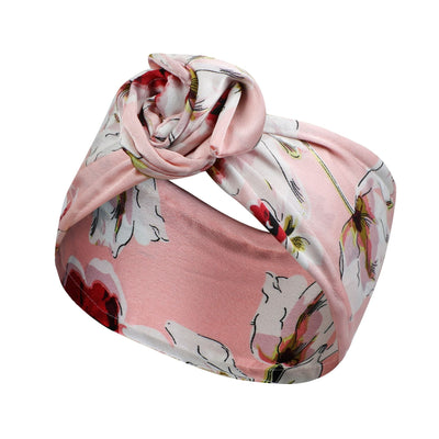 streetwear solid color flower cloth rib-knit hair band 1 piece