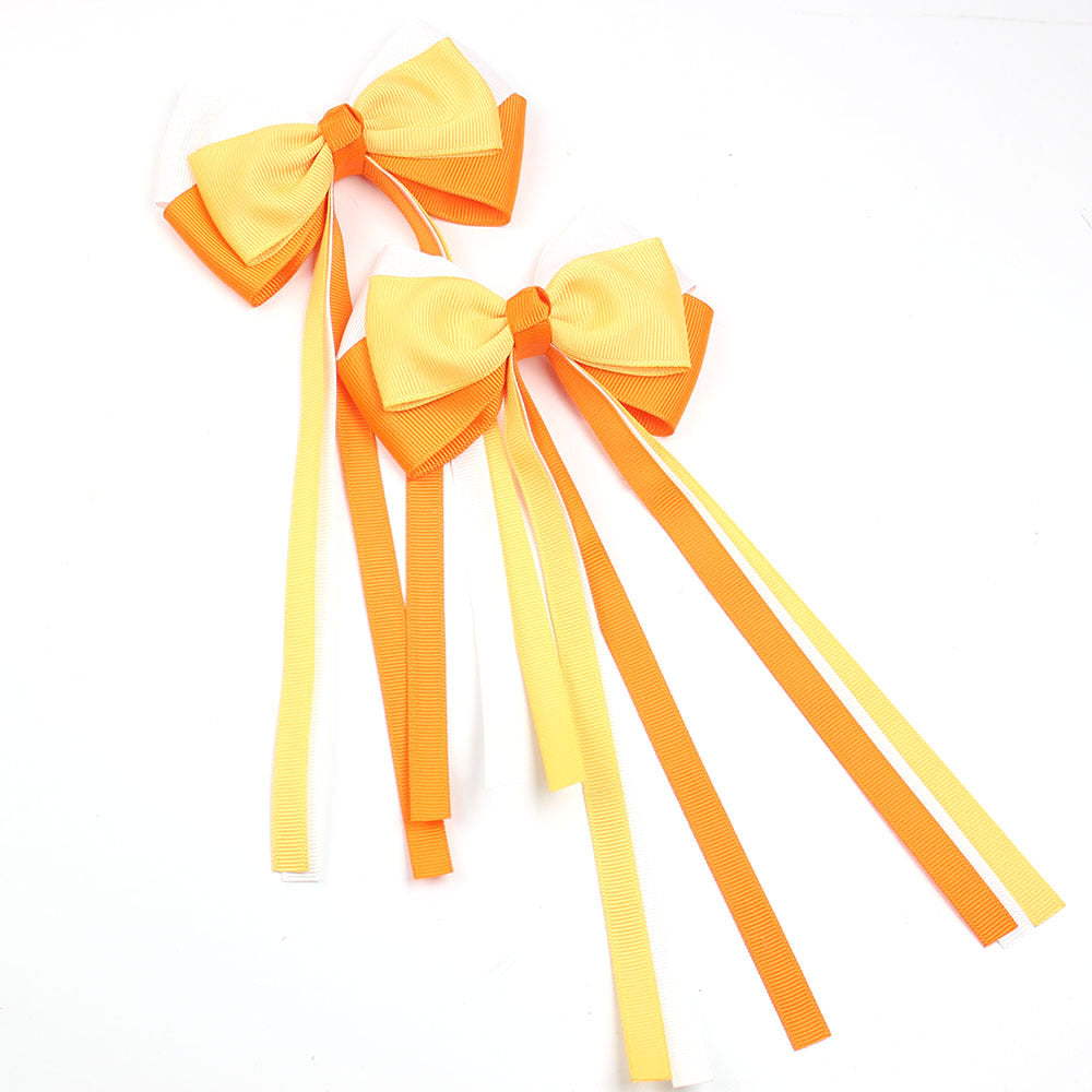 Girl'S IG Style Sweet Bow Knot Cloth Inlay Rhinestones Hair Clip