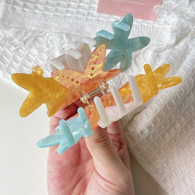 Women's Lady Star Acetic acid sheets Hair Claws