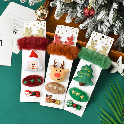 cute deer cloth hair clip 1 set