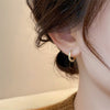 New Popular Niche Unique Earrings Women's Gold Premium Sensory Ring Ear Buckle Earrings