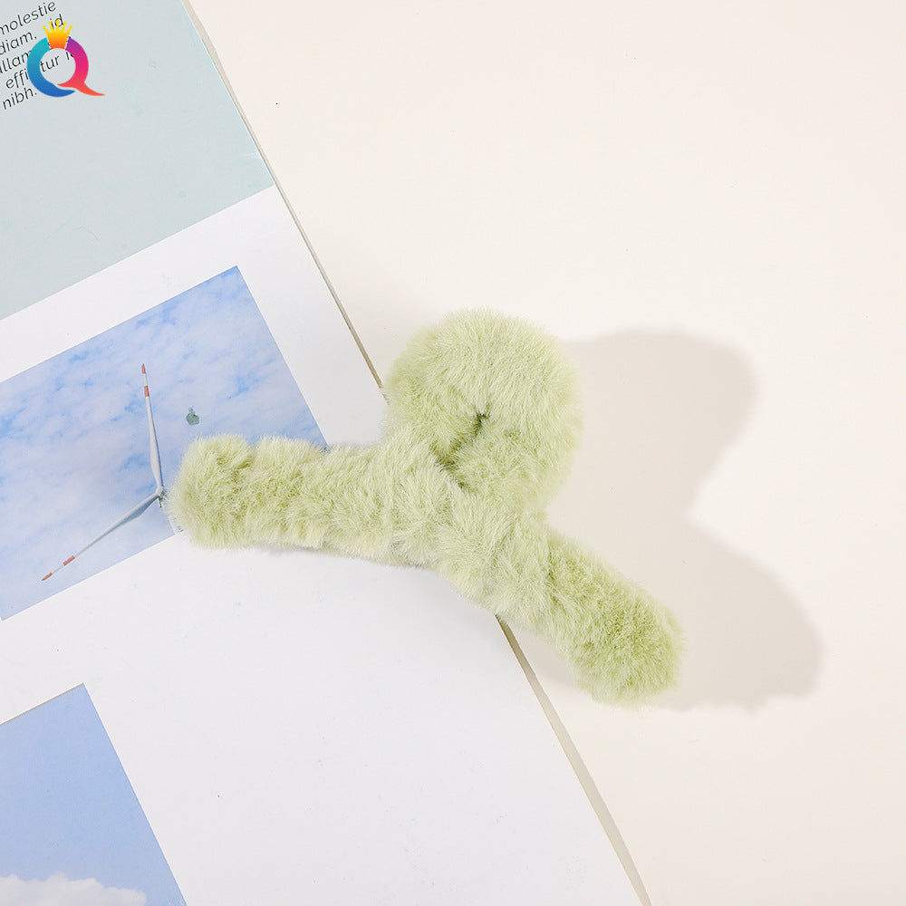 japanese style solid color plastic handmade hair claws 1 piece