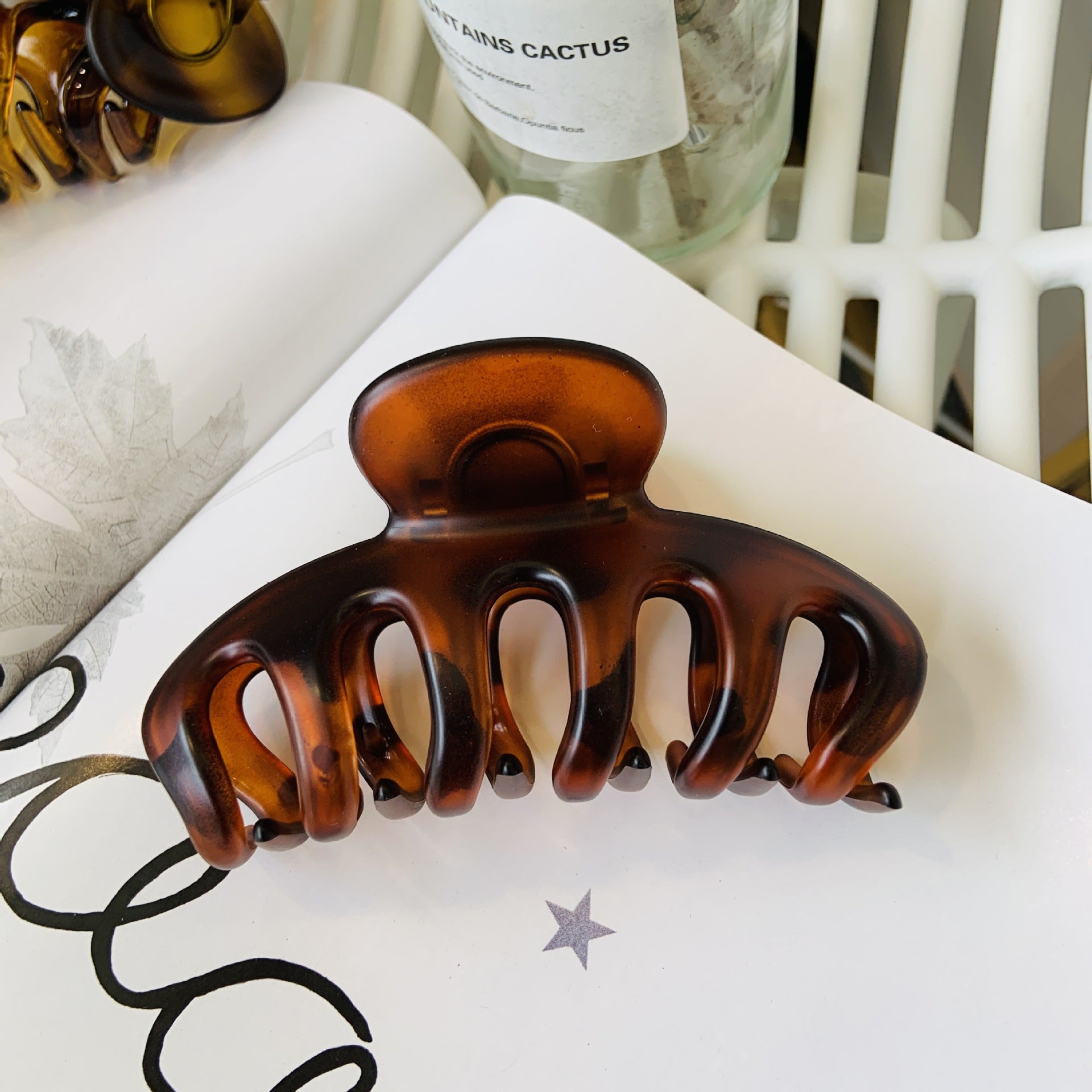 Women's Simple Style Color Block Acetic acid sheets Polishing Hair Claws