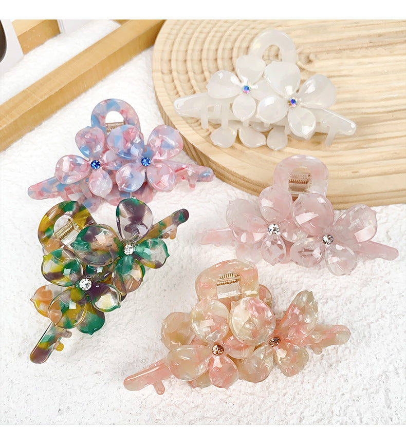 Women's Sweet Color Block Acetic acid sheets Hair Clip