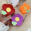 women's sweet simple style flower acetic acid sheets hair claws