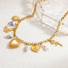Jewelry Simple Style Classic Style Heart Shape 304 Stainless Steel Plating Pendant Necklace