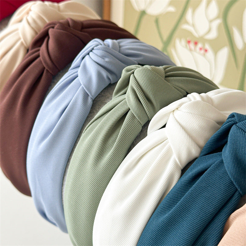 Women's Simple Style Solid Color Cloth Hair Band