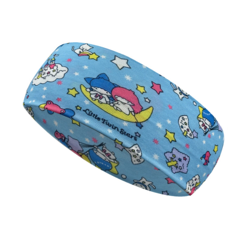 Women's Cartoon Style Cartoon Character Plaid Cloth Printing Hair Band
