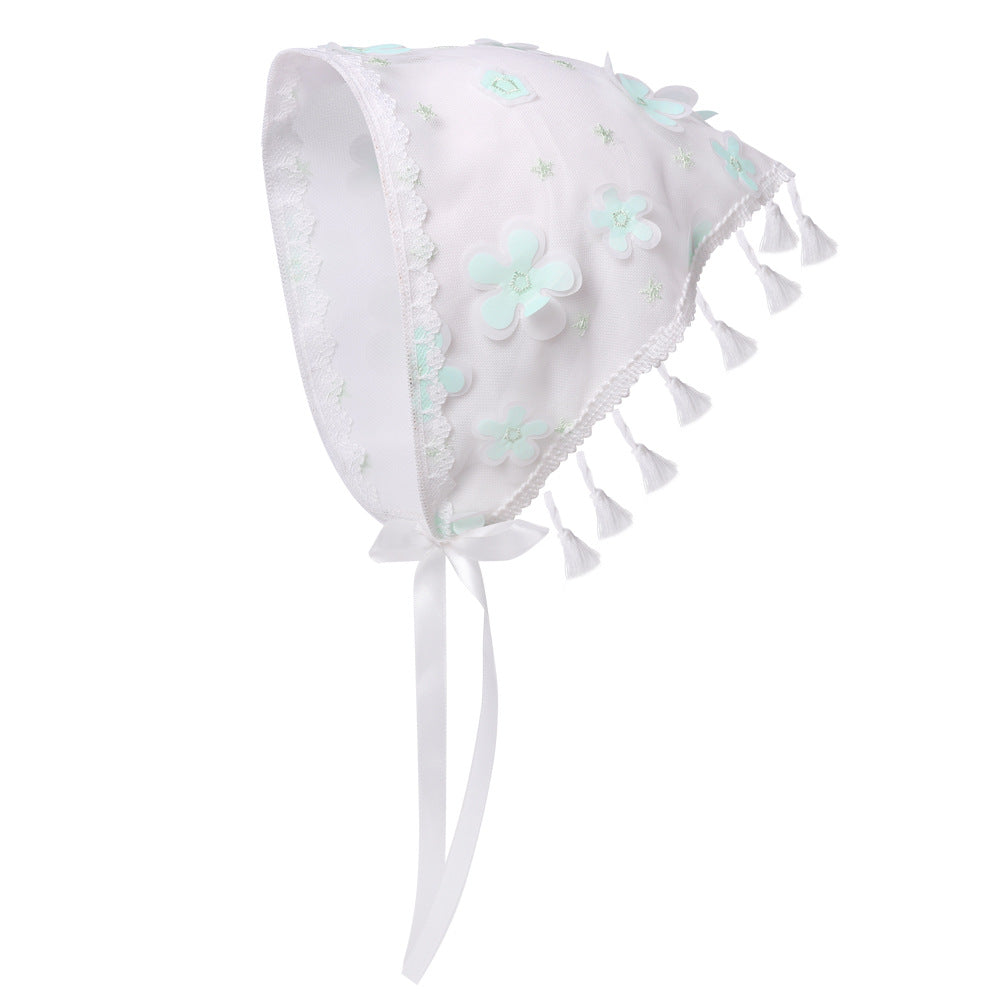 Women's Pastoral Plaid Flower Cloth Net Yarn Hair Band