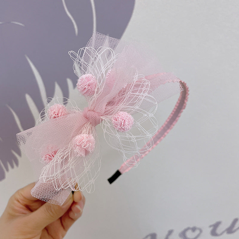 kid's simple style bow knot gauze hair band