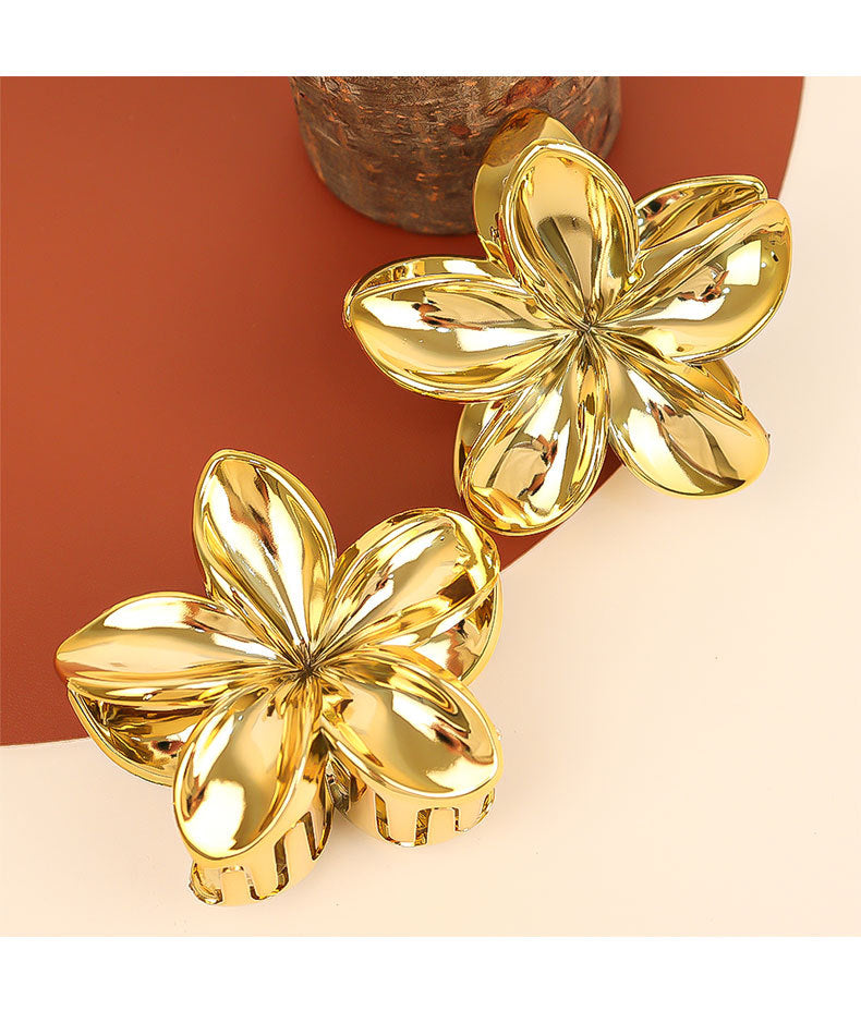 Women's Elegant Streetwear Flower Plastic Plating Hair Claws