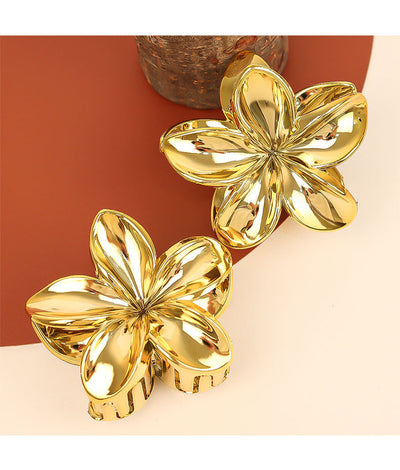 Women's Elegant Streetwear Flower Plastic Plating Hair Claws