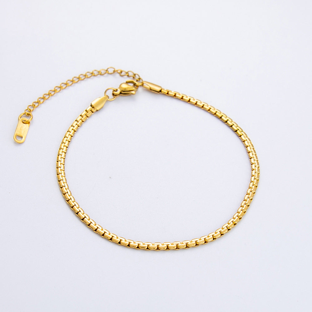 Casual Simple Style Solid Color 304 Stainless Steel Bracelets In Bulk