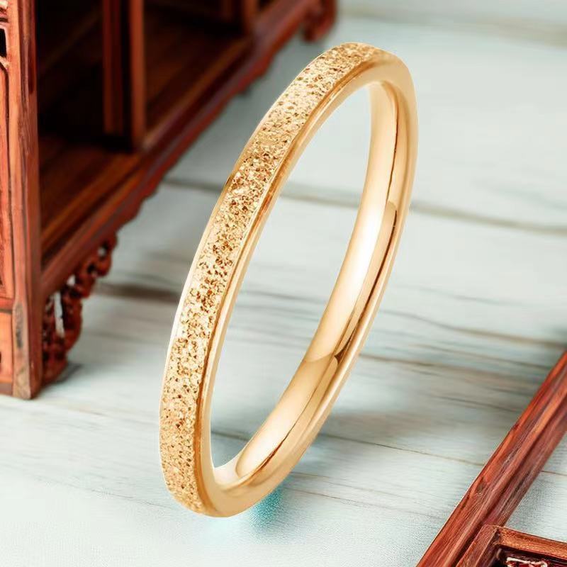 Jewelry Elegant Simple Style Geometric Titanium Steel Plating Rings