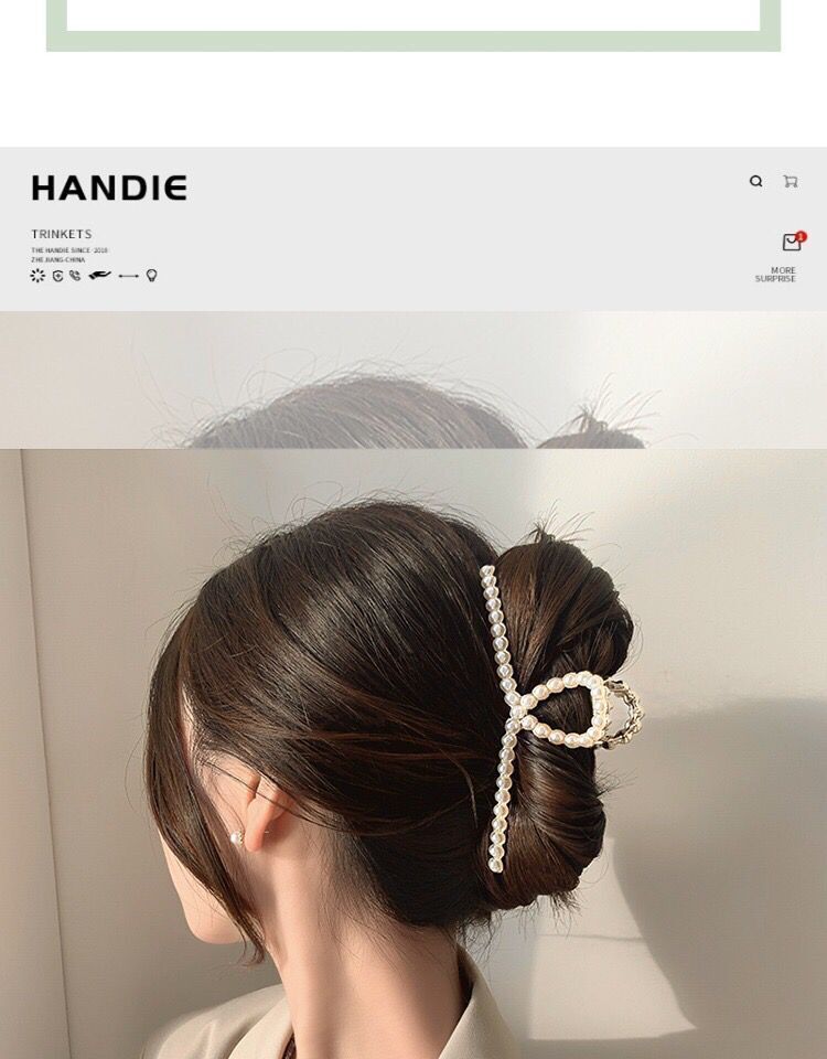 Women's Simple Style Solid Color Metal Plating Inlay Rhinestones Pearl Hair Claws