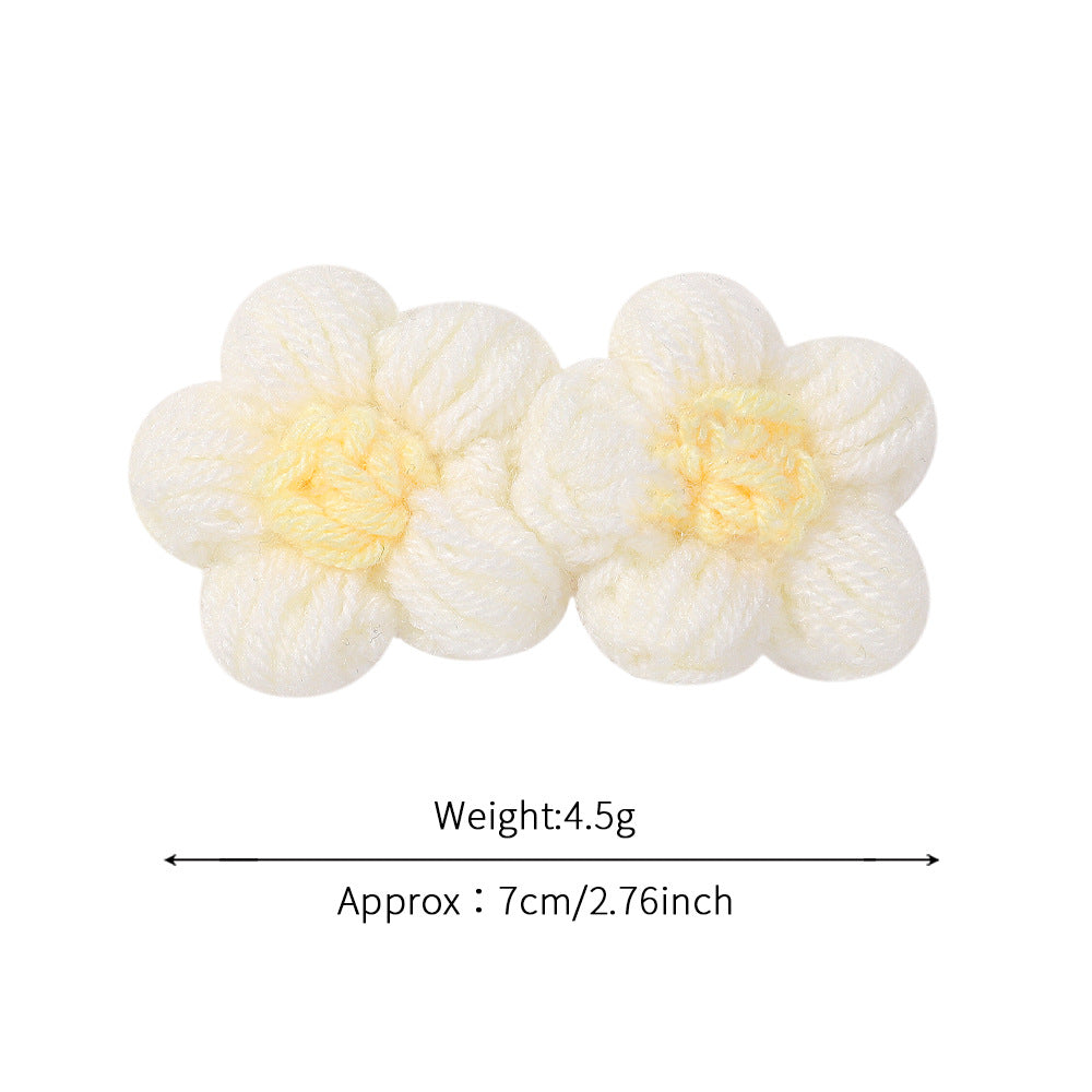 Kid'S Sweet Flower Cloth Hair Clip