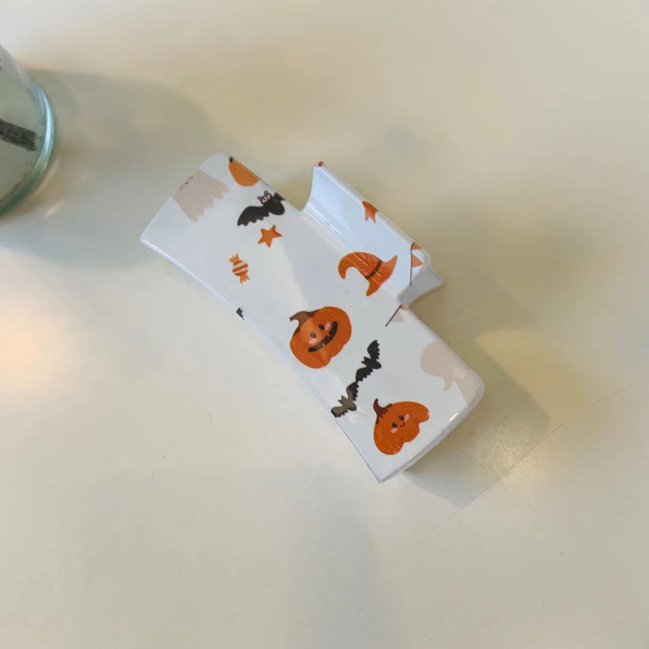 Halloween Cartoon Style Women's Pumpkin Bat Ghost Plastic Resin Polishing Hair Claws