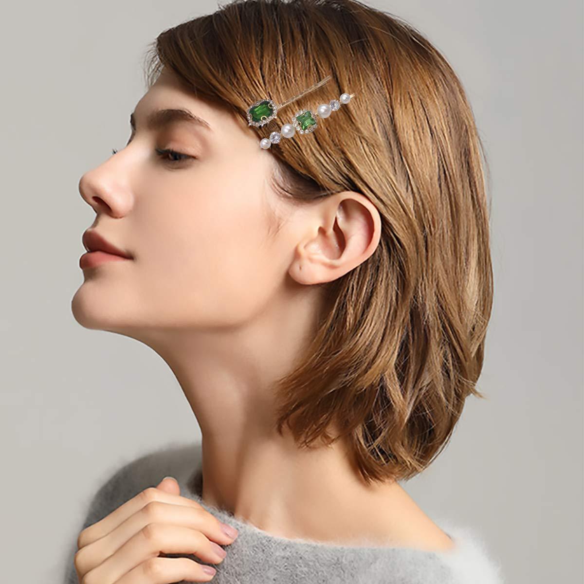 women's simple style color block copper plating inlay rhinestones hair clip