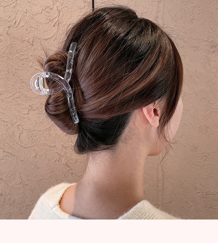 simple style solid color plastic handmade hair claws 1 piece