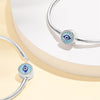 Copper Silver Plated Devil's Eye Bracelets