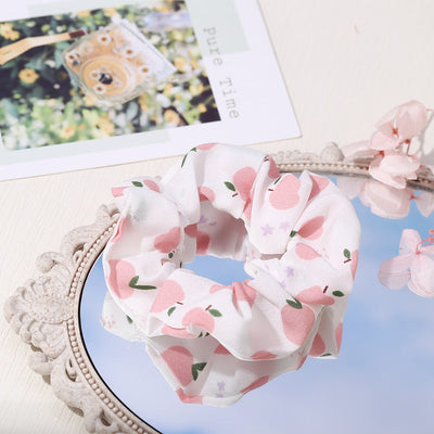 fashion floral fruit printing hair scrunchies