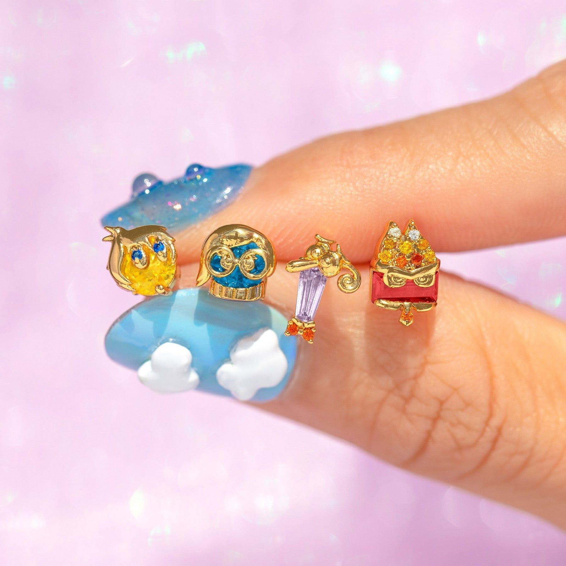 4 Pieces Set Simple Style Classic Style Cartoon Copper Copper Earrings