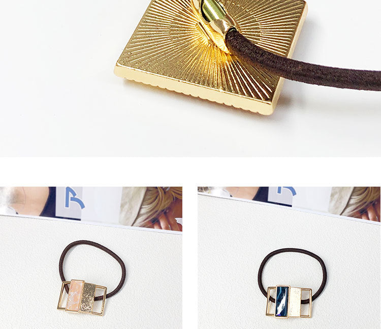 Women's Simple Style Geometric Alloy Resin Hair Tie