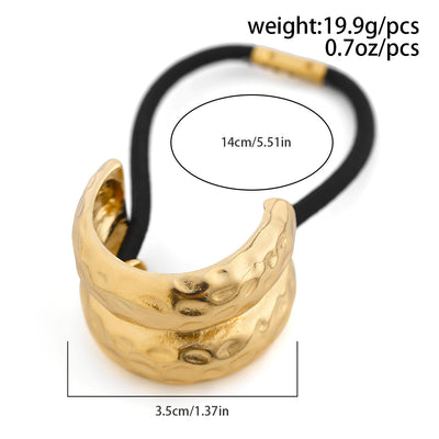 Women's Simple Style Solid Color Alloy Plating Hair Tie