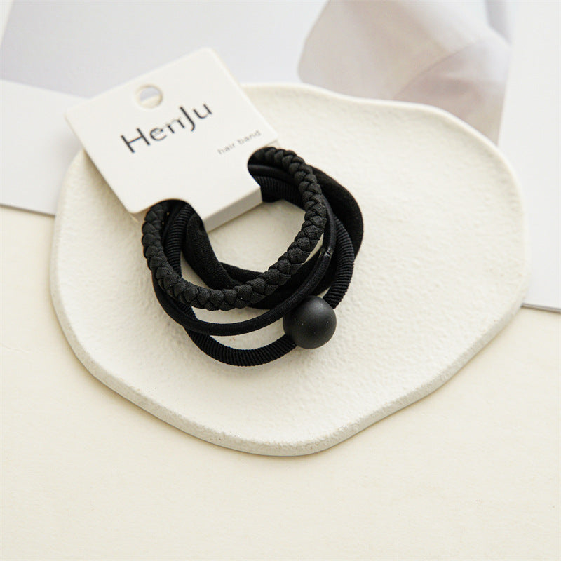 simple style solid color acrylic hair tie 1 set