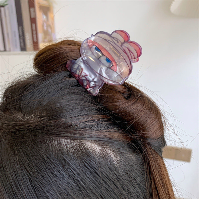 Halloween Little Ghost Acrylic Jaw Clip Niche Creative Design Small and Medium Hair Claw Shark Clip New Hair Accessories