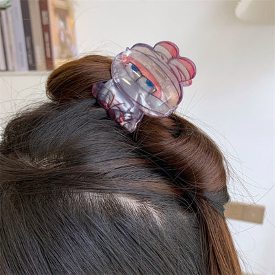 Halloween Little Ghost Acrylic Jaw Clip Niche Creative Design Small and Medium Hair Claw Shark Clip New Hair Accessories