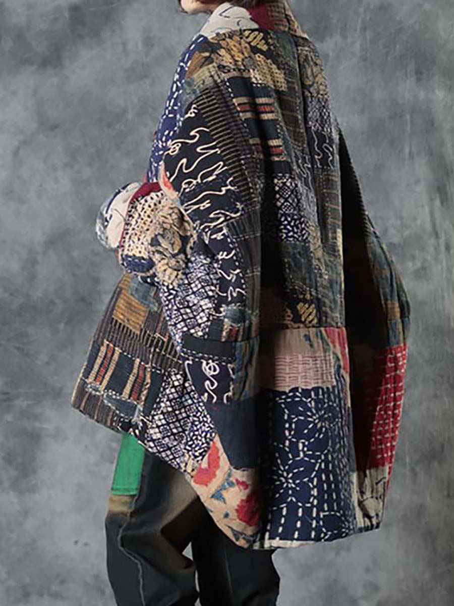 Plus Size Women Warm Pocket Single Breasted Coat