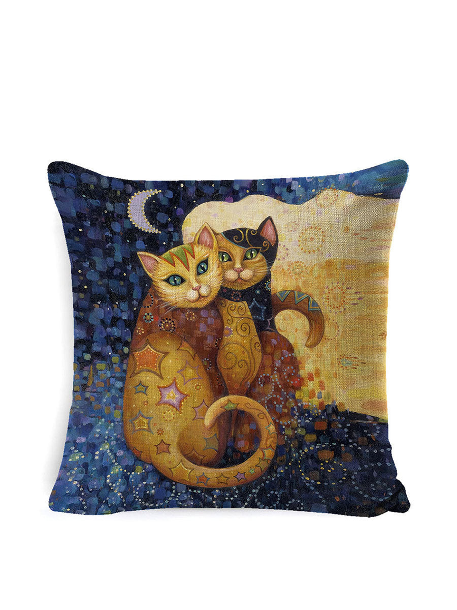 Printed Cartoon Fashion Vintage Sofa Cushion Pillow Pillowcase