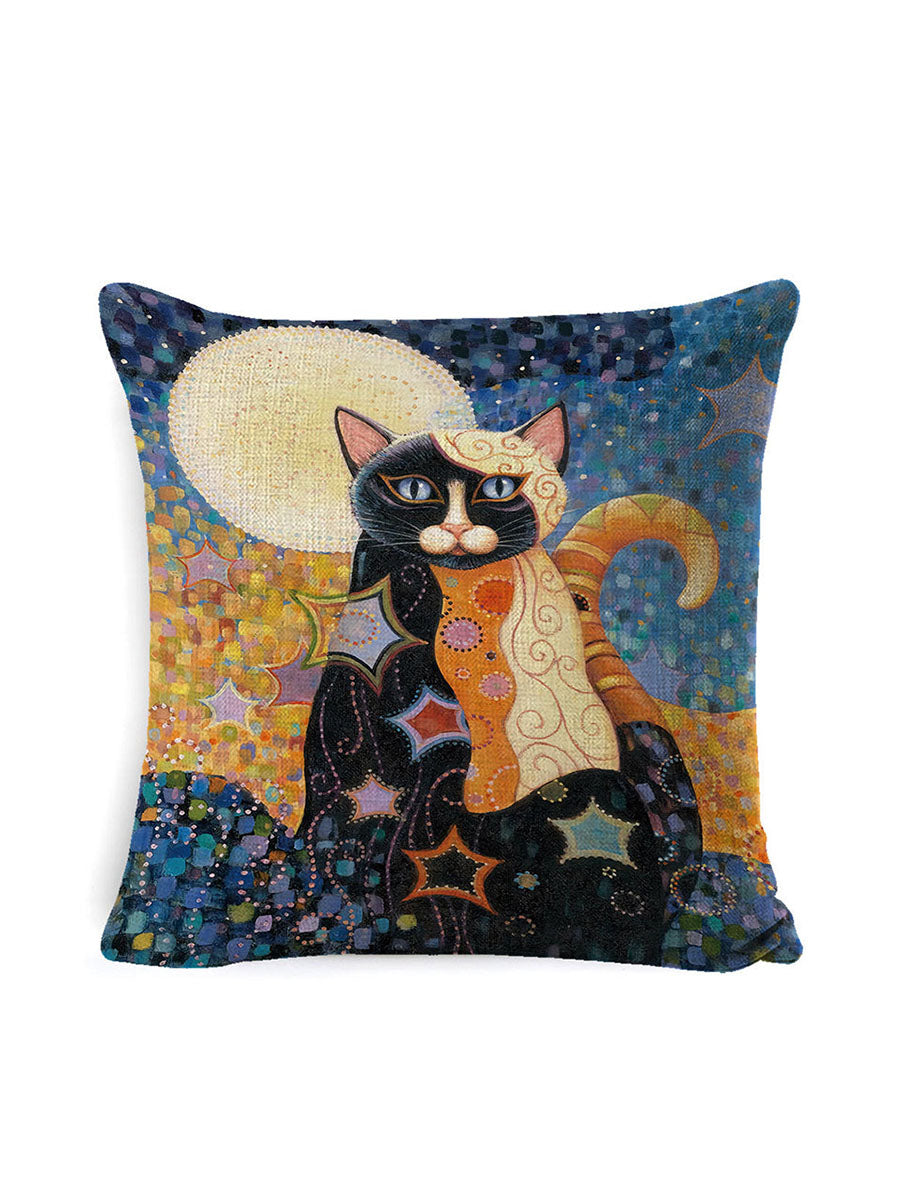 Printed Cartoon Fashion Vintage Sofa Cushion Pillow Pillowcase