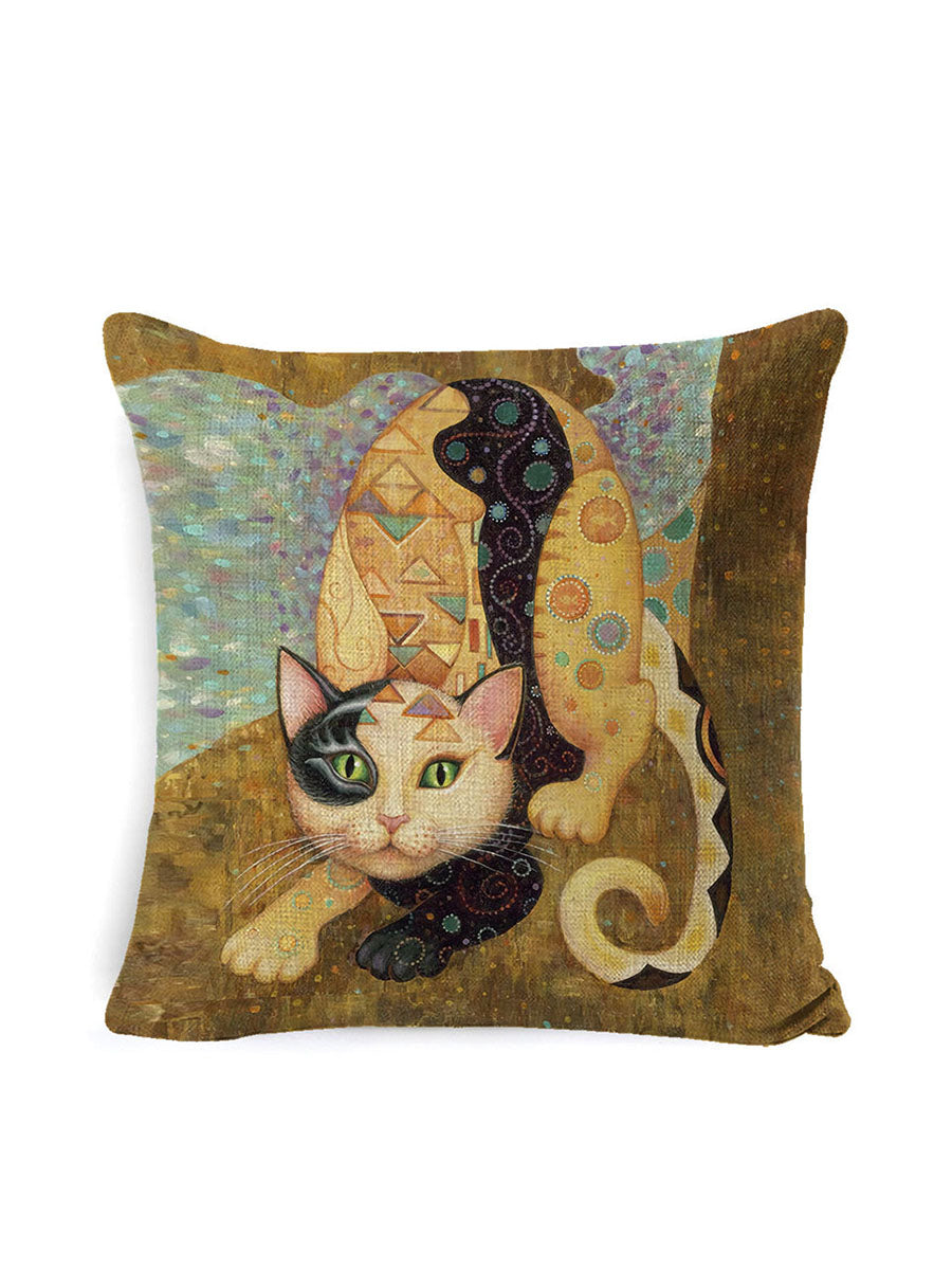 Printed Cartoon Fashion Vintage Sofa Cushion Pillow Pillowcase